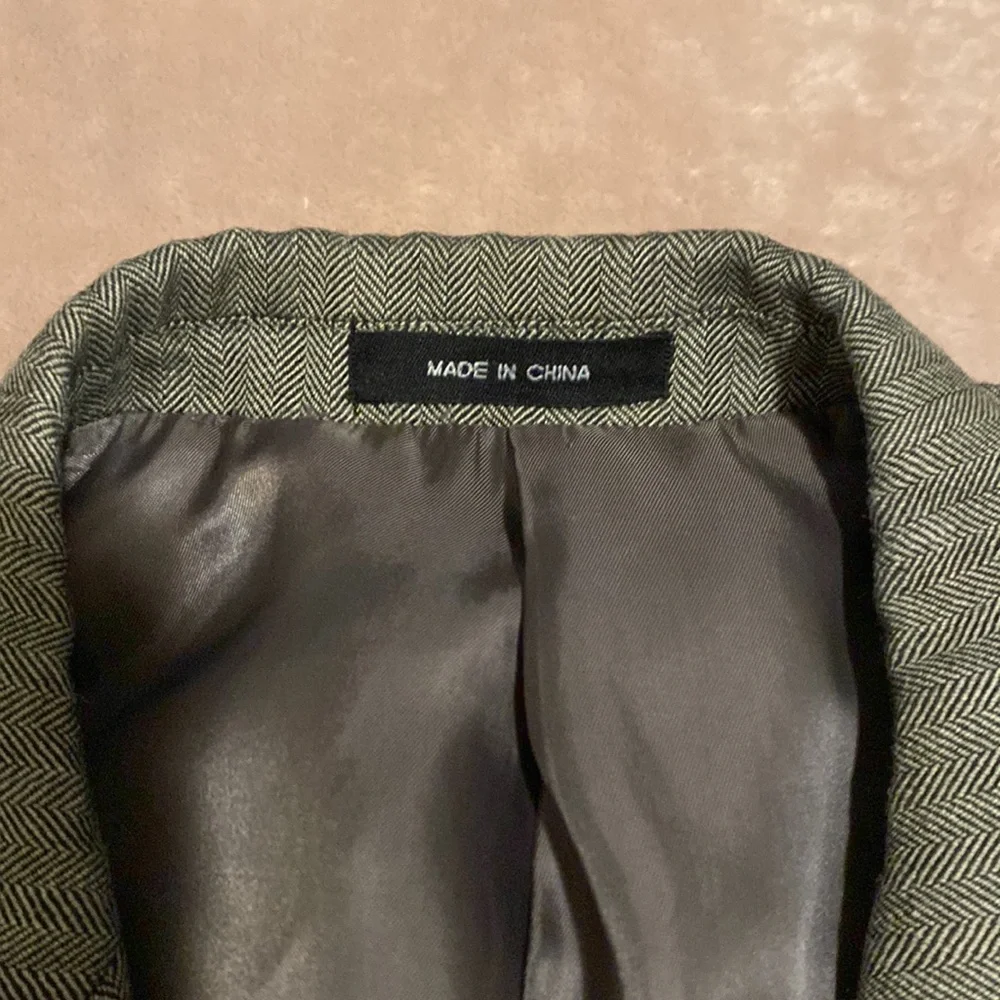 Lauren by Ralph Lauren Men Herringbone Silk & Wool 46R Blazer - Picture 8 of 14